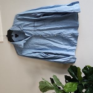 EUC JCREW DENIM BUTTON UP-LIGHT DENIM